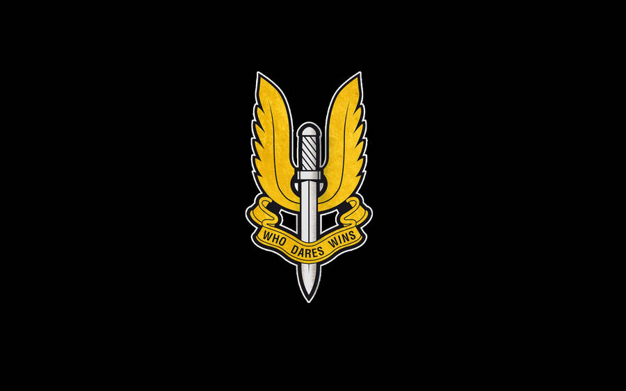 Yellow Balidan Badge In Black Backdrop Wallpaper