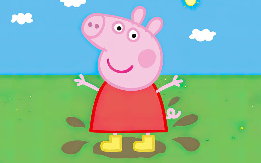 Yellow Boots Peppa Pig Ipad Wallpaper