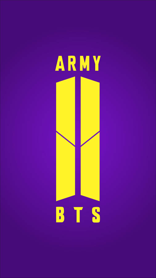 Yellow Bts Army Emblem Wallpaper