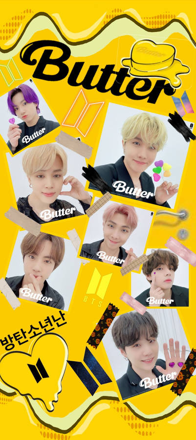 Yellow Butter Lockscreen Bts Wallpaper