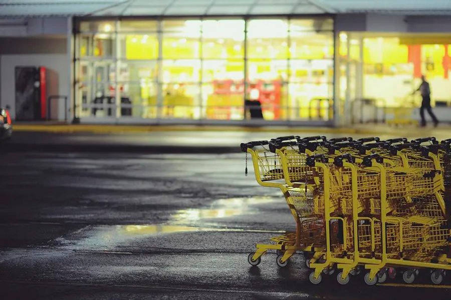 Yellow Cart For Purchase Goods Wallpaper