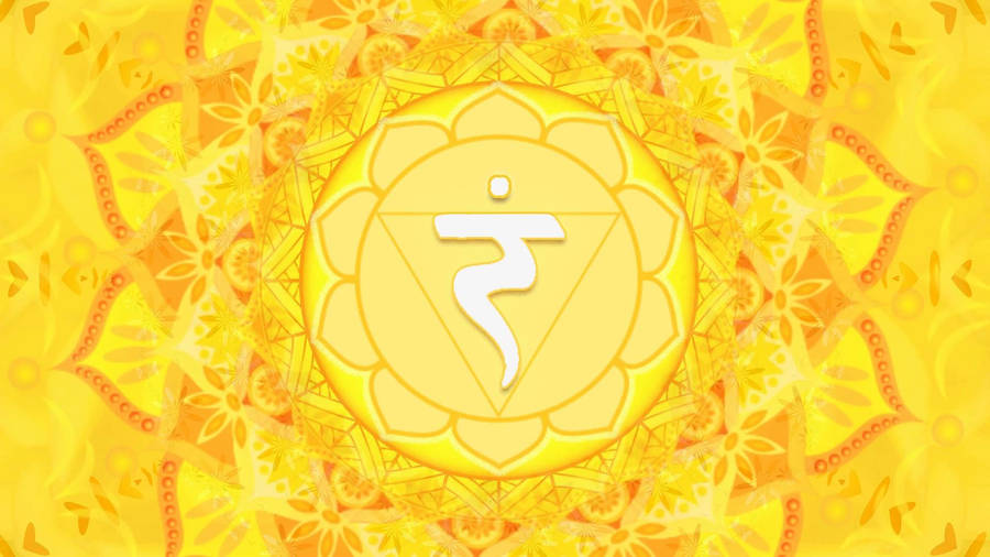 Yellow Chakra Energy Art Wallpaper