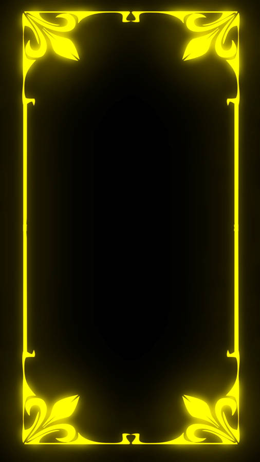 Yellow Frame Neon Phone Wallpaper