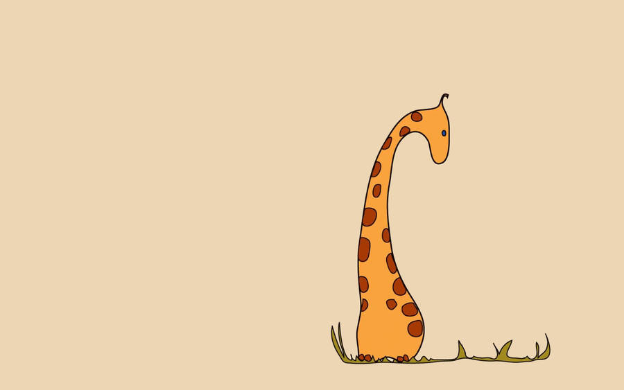 Yellow Giraffe Tumblr Aesthetic Wallpaper