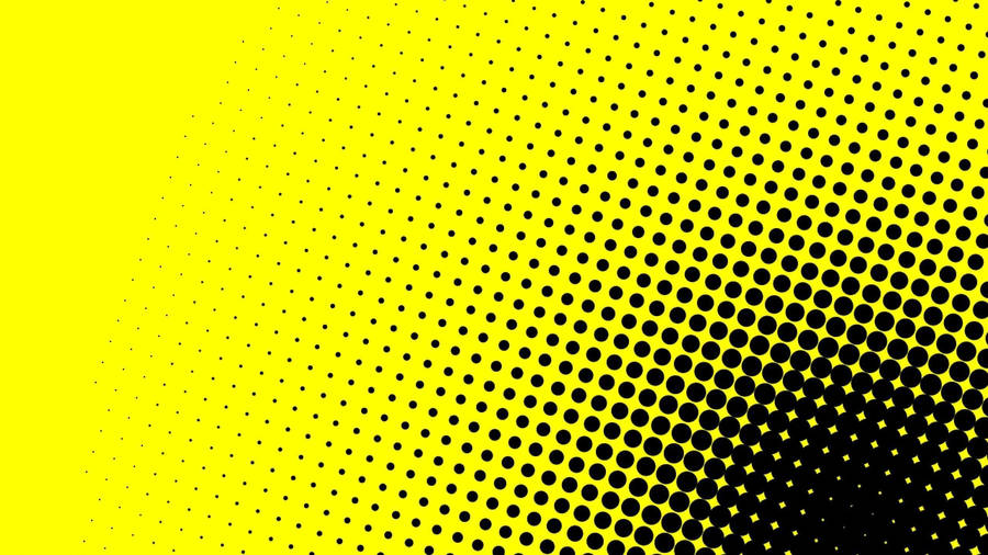 Yellow Hd Halftone Texture Wallpaper