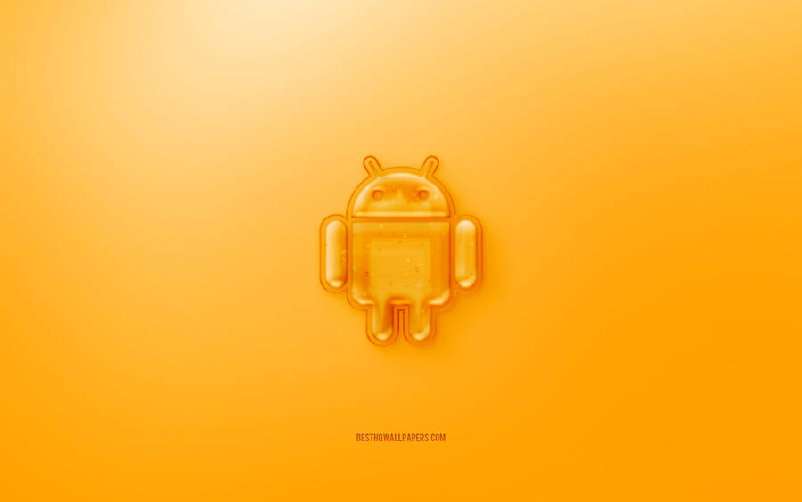 Yellow Jelly Android Logo Desktop Wallpaper