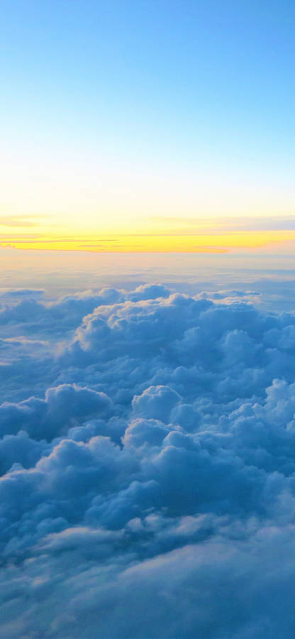 Yellow Lining Clouds Phone Wallpaper