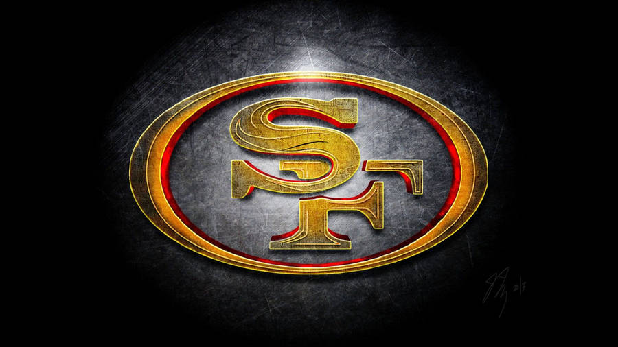 Yellow Logo Of San Francisco 49ers Wallpaper