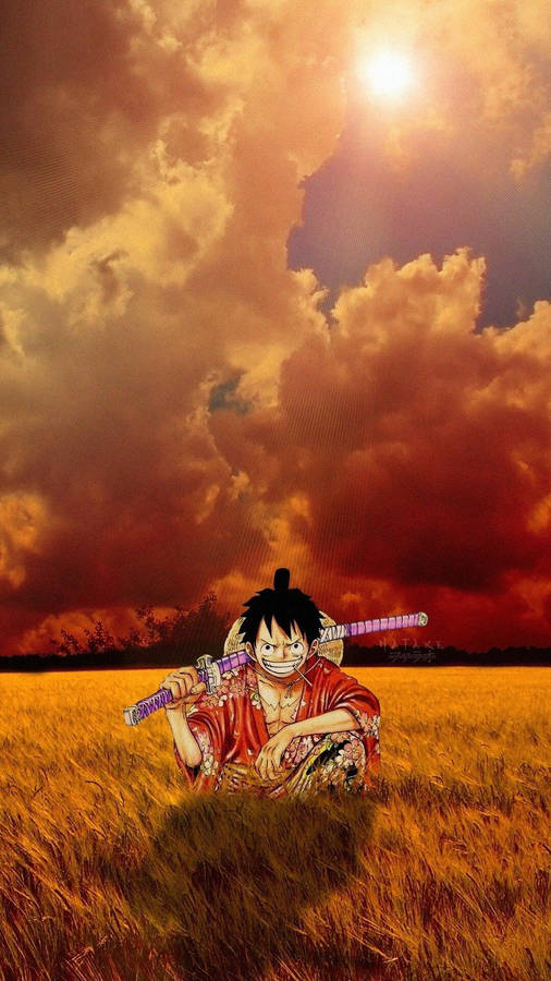 Yellow Luffy Aesthetic Wallpaper