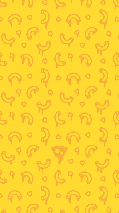 Yellow Mac And Cheese Illustration Wallpaper