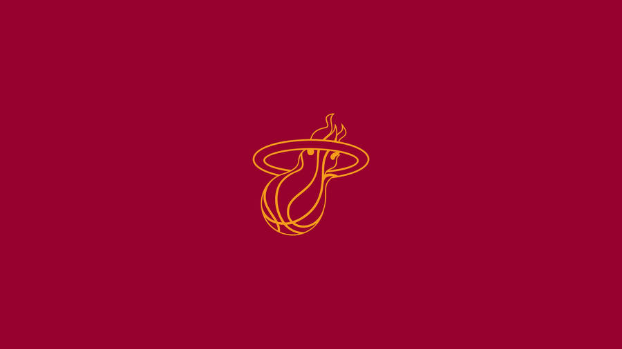 Yellow Miami Heat Logo Wallpaper