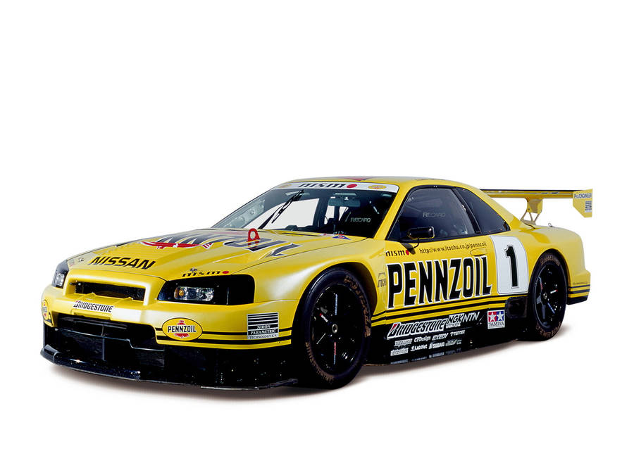 Yellow Nissan Skyline Car Wallpaper