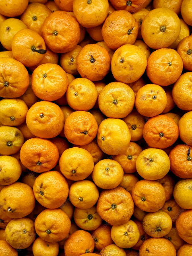 Yellow-orange Satsuma Mandarins Wallpaper