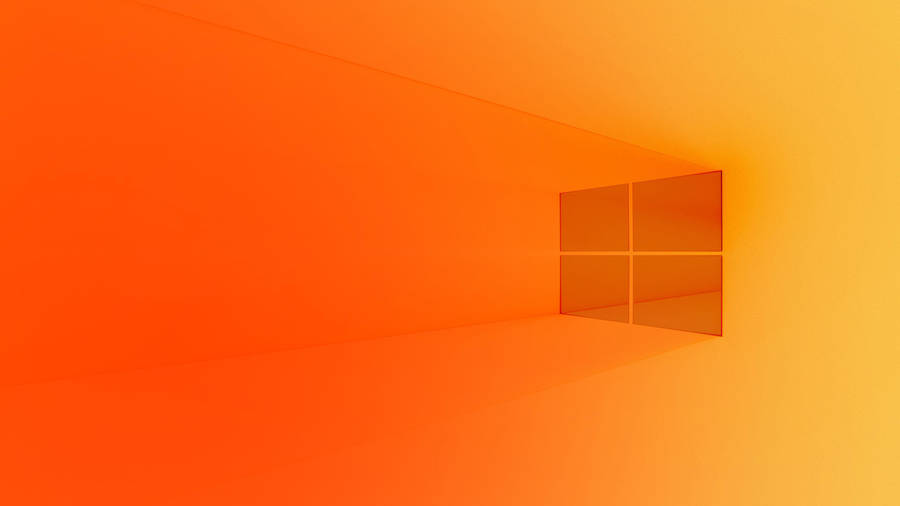 Yellow Orange Windows 10 Logo Wallpaper