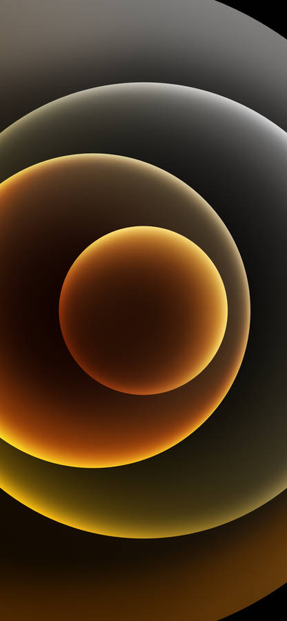 Yellow Orbs Iphone 12 Wallpaper