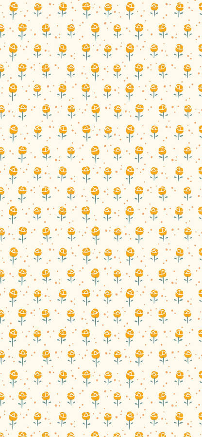 Yellow Roses Pattern Cute Tablet Wallpaper