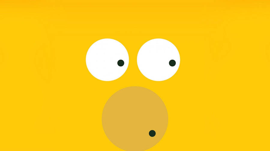 Yellow Simpsons Aesthetic Computer Wallpaper