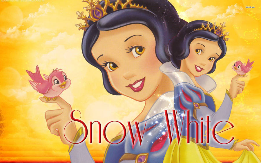 Yellow Snow White Poster Wallpaper