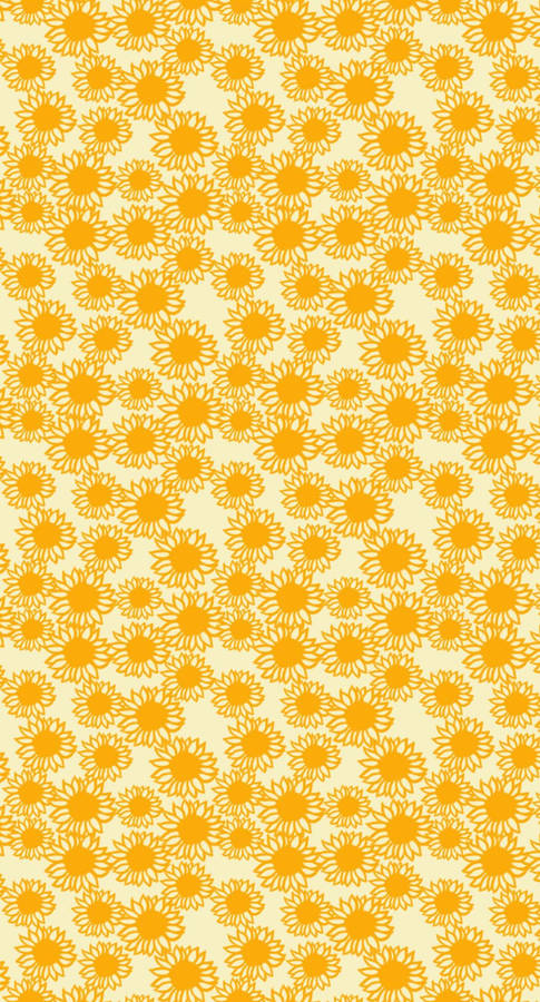 Yellow Sunflower Pattern Iphone Wallpaper