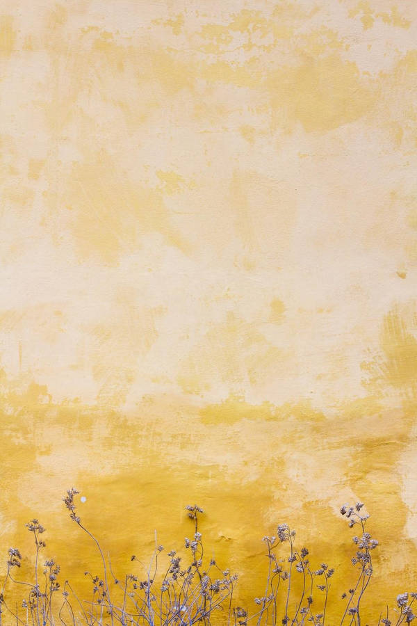 Yellow Vintage Aesthetic Painting Wallpaper