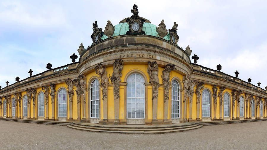 Yellow Walls Sanssouci Palace Potsdam Wallpaper