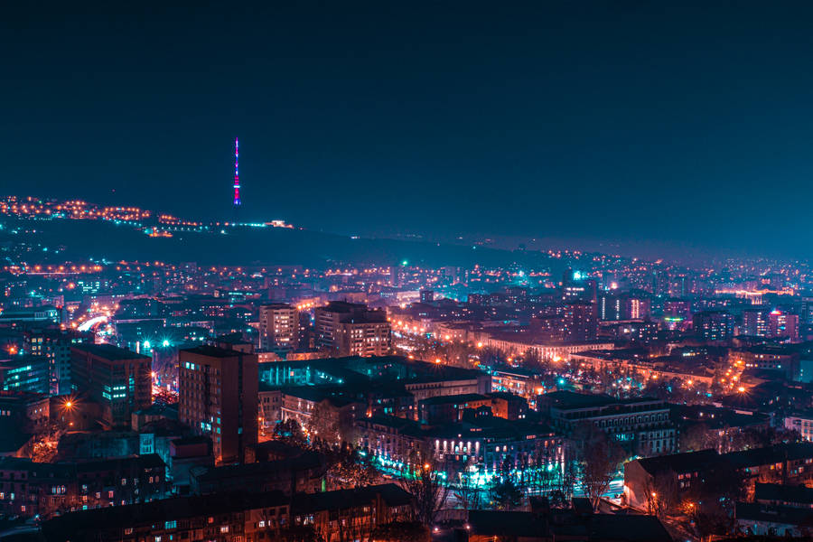 Yerevan At Night Wallpaper