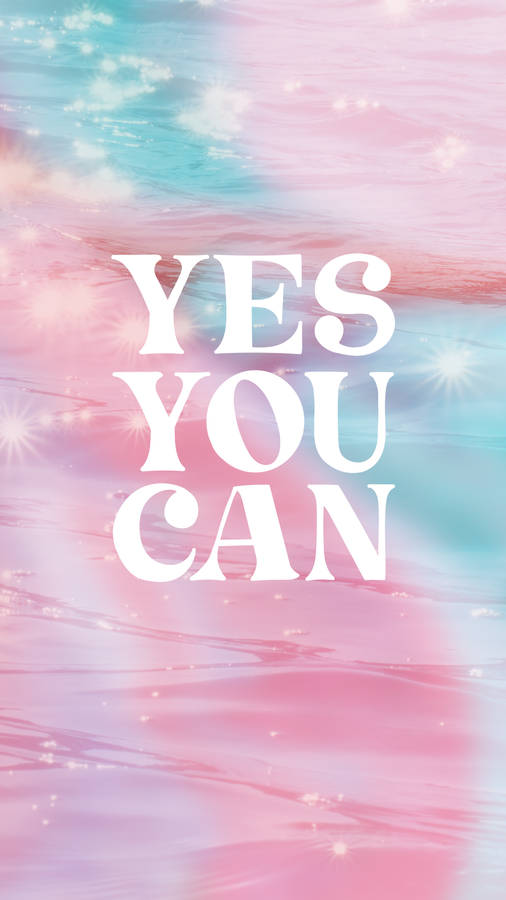 Yes You Can Pastel Minimalist Wallpaper