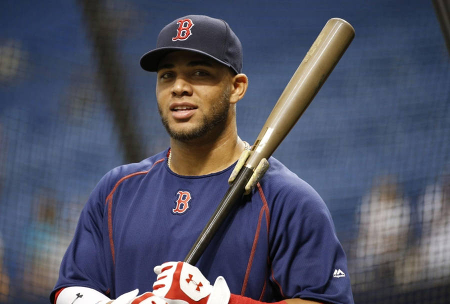 Yoan Moncada Carrying A Baseball Bat Wallpaper