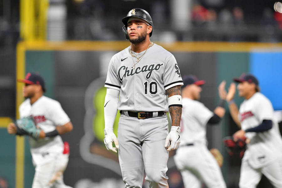 Yoan Moncada Wearing Chicago Uniform Wallpaper