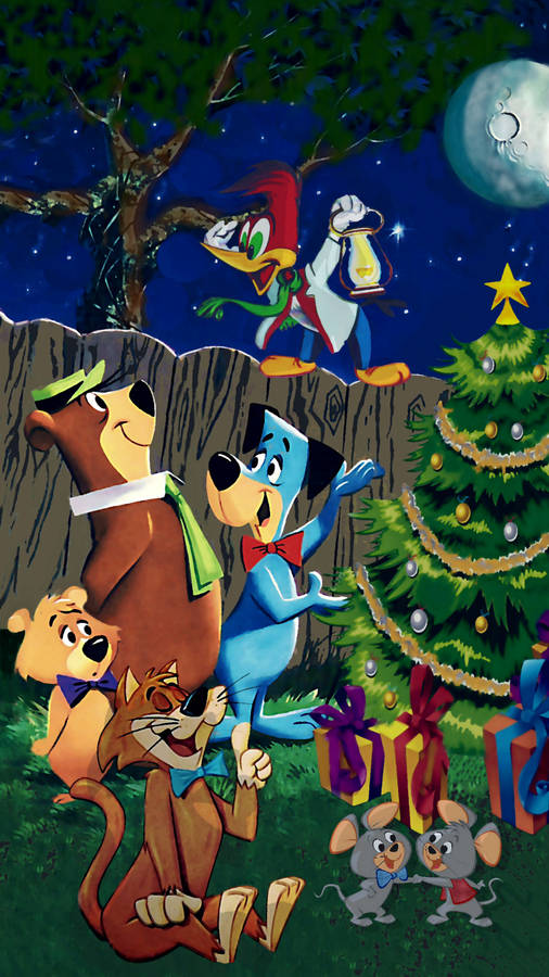 Yogi Bear Christmas With Friends Wallpaper