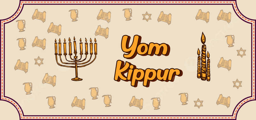 Yom Kippur Jewish Holiday Banner Wallpaper