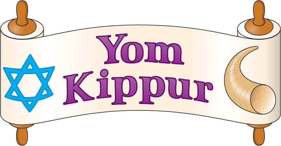 Yom Kippur Jewish Holiday Banner Wallpaper