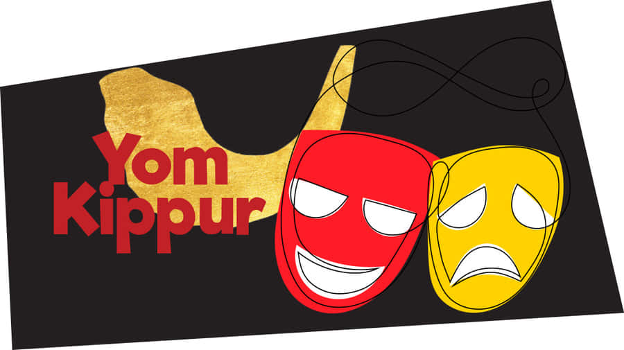 Yom Kippur Theatrical Masks Wallpaper