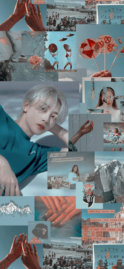 Yoon Jeonghan Blue Aesthetic Wallpaper