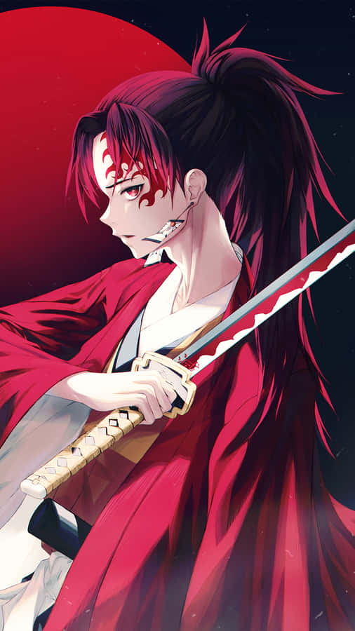 Yoriichi Tsugikuni Striking A Lethal Pose Wallpaper