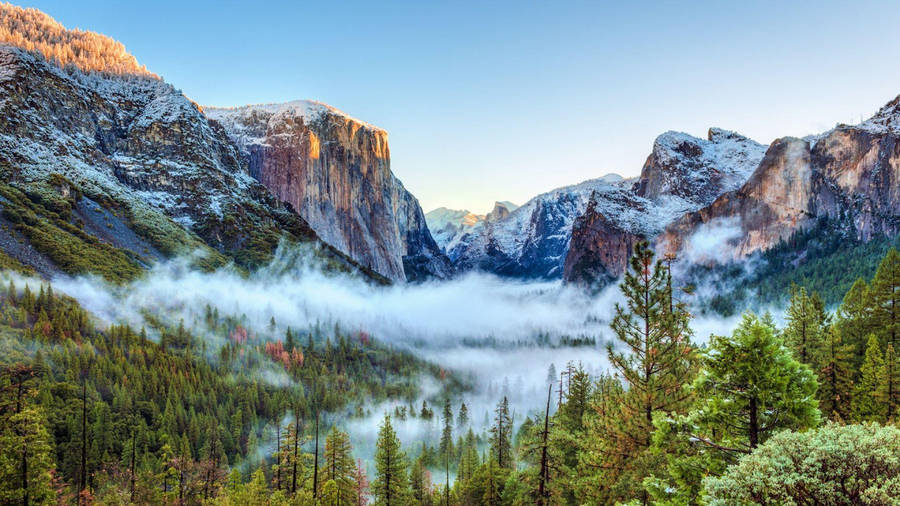 Yosemite National Park Fog Wallpaper