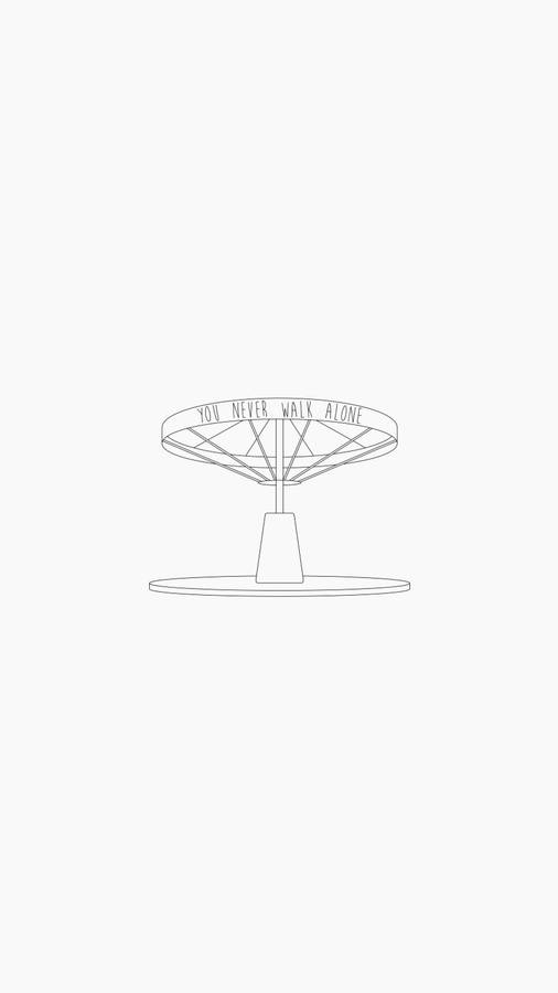 You Never Walk Alone White Minimalist Wallpaper