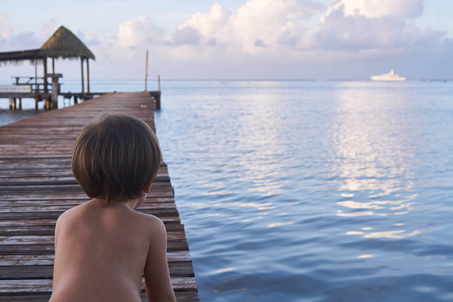 Young Boy In French Polynesia Wallpaper