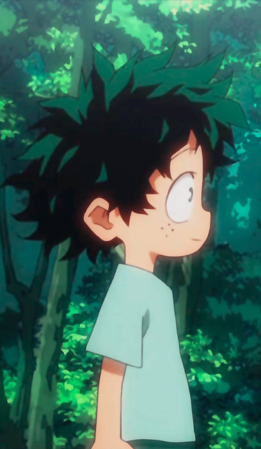 Young Deku In My Hero Academia Wallpaper