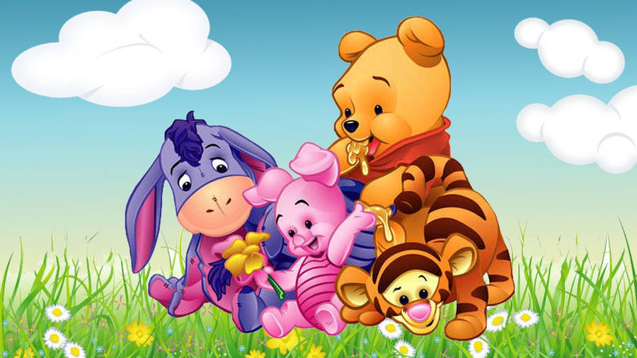 Young Eeyore And Friends Wallpaper