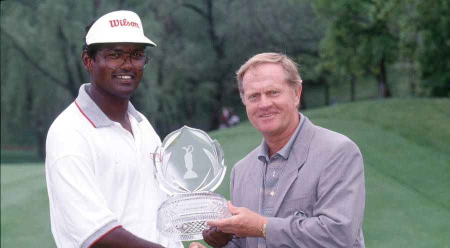 Young Vijay Singh And Jack Nicklaus Wallpaper