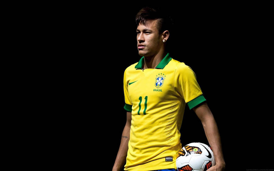 Younger Neymar Jr. In Cbf Wallpaper