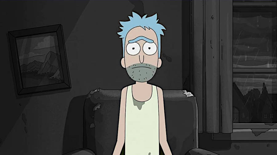 Younger Rick Sanchez Sad Face Wallpaper