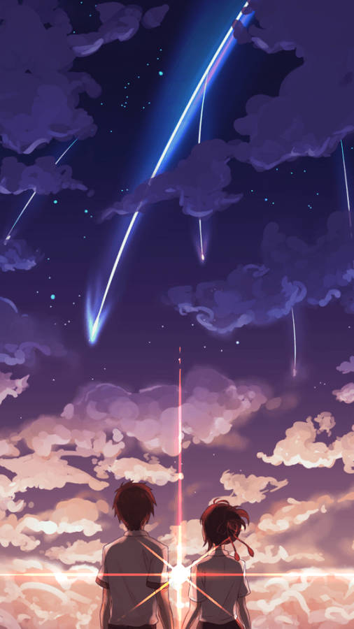 Your Name Iphone Meteors Sweet Moment Wallpaper