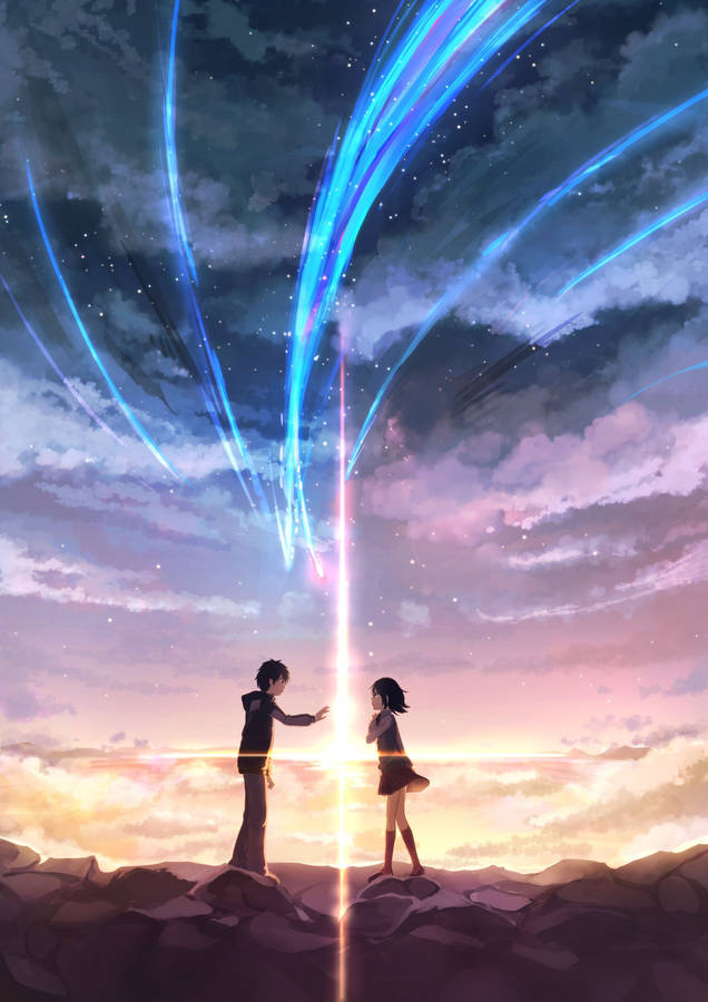 Your Name Meeting With Falling Comets Wallpaper
