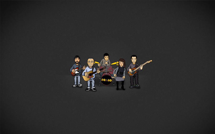 Youtube Cover Animated Musical Band Wallpaper