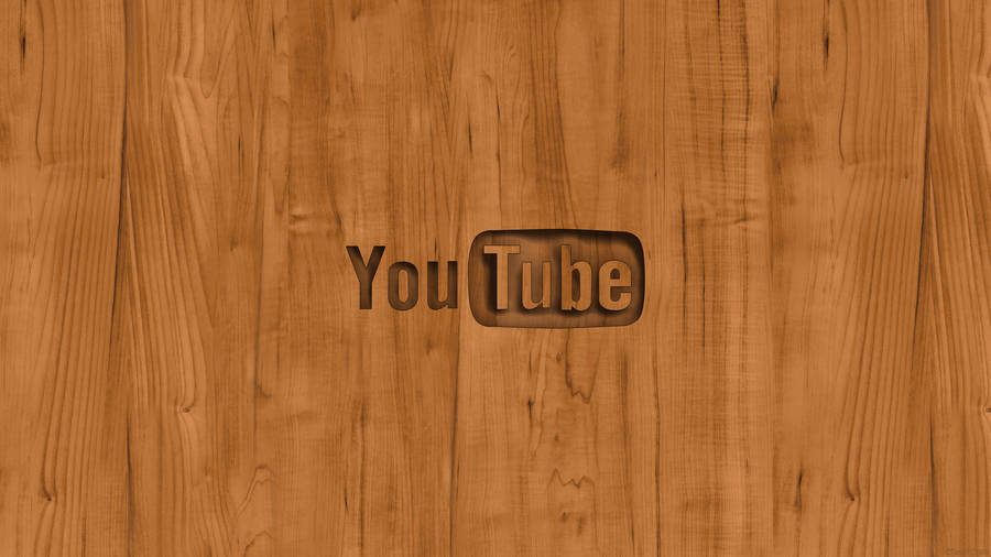 Youtube Logo On Wood Wallpaper