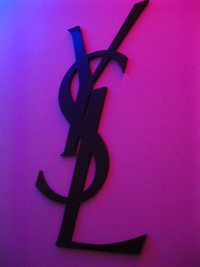 Ysl Logo Purple Background Wallpaper