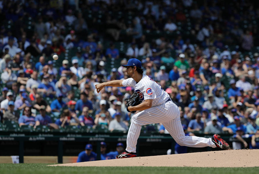 Yu Darvish Almost Kneeling Wallpaper