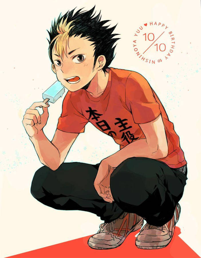 Yu Nishinoya Birthday Ice Cream Wallpaper